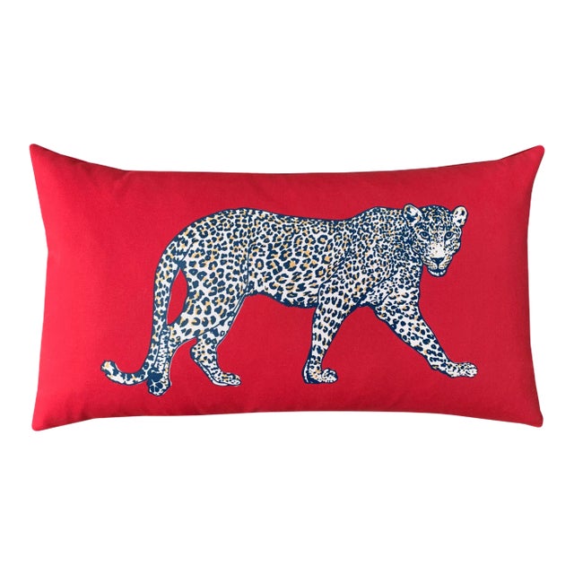 Red Leopard Lumbar Pillow Chairish