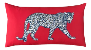 Red Leopard Lumbar Pillow