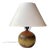 French Orange Pottery Orb Table Lamp in the style of Jean Besnard, 1930s For Sale