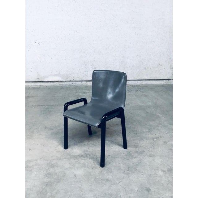Postmodern Leather Dining Chairs, Italy, 1980s, Set of 4 For Sale - Image 18 of 18
