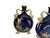 Late 19th Century Pair Antique Grainger Cobalt Blue Porcelain Moon Pilgrim Flasks Snake Handles C. 1880 Gilt Vases Made in England For Sale - Image 5 of 8