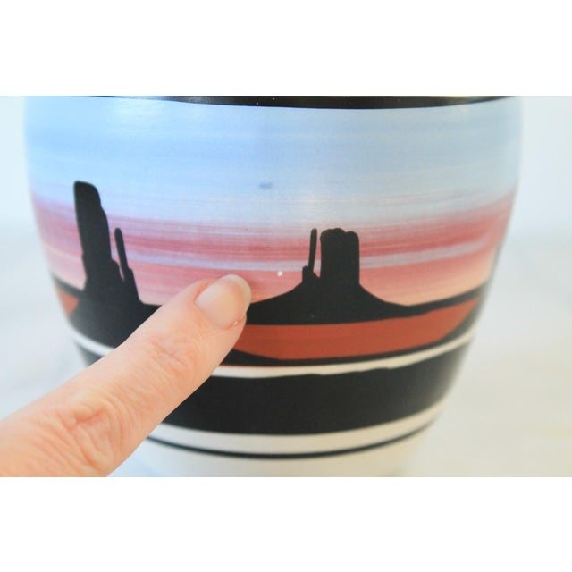 Vintage Native American Navajo Naatsilid Pottery Vase & Pitcher - Signed For Sale - Image 12 of 16