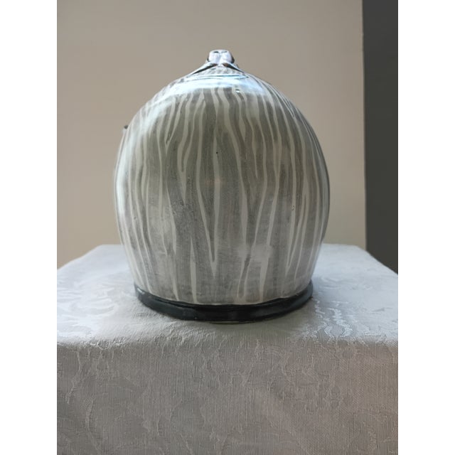 Desiree Warren "Ardyth" Ceramic Cat Head Vessel – "Ed" For Sale In Tampa - Image 6 of 8