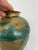 Vintage Turquoise Enamel and Brass Vase For Sale In Greenville, SC - Image 6 of 7