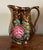 Antique 19th Century English Regency Staffordshire Copper Luster Pitcher With Relief Molded Pink Roses For Sale - Image 4 of 14