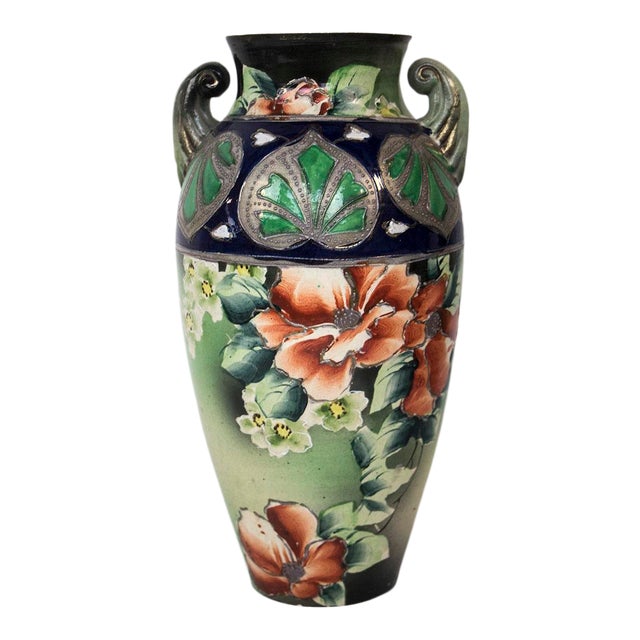 1920s Nippon Hand Painted Vase For Sale