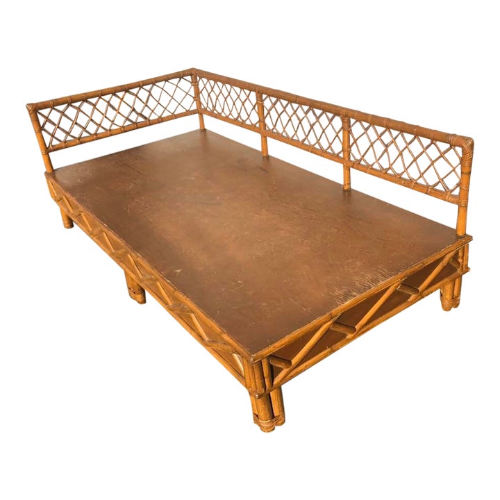 Vintage Rattan Base Day Bed / Sofa Chairish