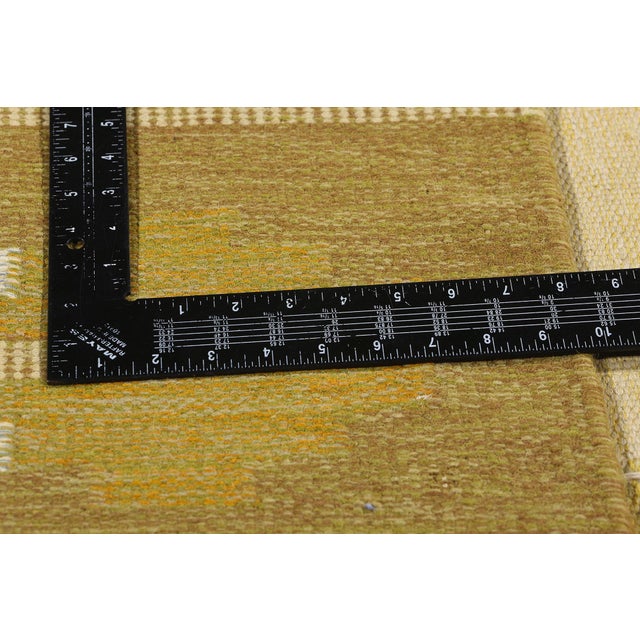 Signed Lk Vintage Swedish Röllakan Rug - 05'07 X 07'03 For Sale In Dallas - Image 6 of 9