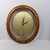 Gemstone 1970s Heirloom Quartz Oval Wall Clock Oak Wood Frame Gold Mid Century Modern MCM For Sale - Image 7 of 11