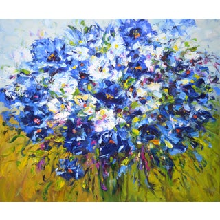 Flowers. Expressive Bouquet. Modern Original Painting. Iryna Kastsova For Sale