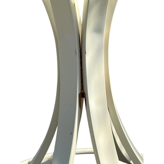 Vintage Woodard Metal Patio Outdoor Dining Table For Sale - Image 10 of 10