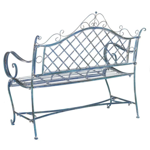 Abner Bench - Mossy Blue For Sale - Image 9 of 10