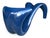 Postmodern Sculptural Navy Blue Coffee Table With Oval Glass Top For Sale - Image 4 of 11