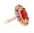 Contemporary 7.39 Carat Fire Opal Sapphire Diamond Rose Gold Cocktail Ring Size 7 For Sale - Image 3 of 7