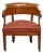 Biedermeier Walnut Tub Chair With Curved Crest Rail, 19th Century For Sale