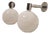 Wall Lamps with Spherical Opal Glass Diffusers by Franco Albini for Sirrah, 1970s, Set of 2 For Sale