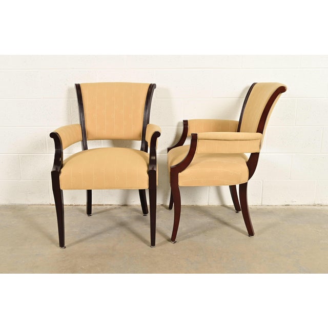 Barbara Barry for Baker Furniture Modern Regency Mahogany Dining Chairs, Set of Eight For Sale - Image 11 of 14