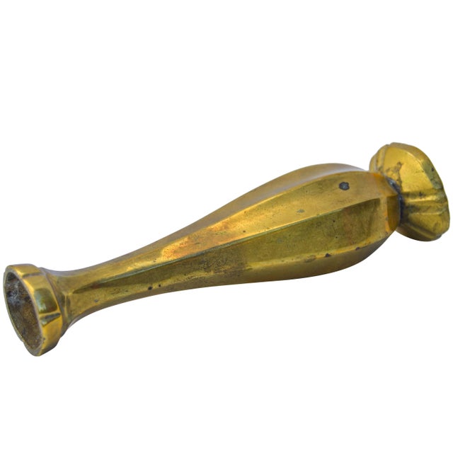 Handmade Brass Vase For Sale - Image 4 of 5