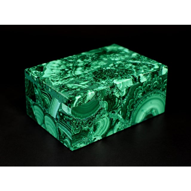 Malachite Box Rainbow Genuine Gemstone Italian Made For Sale - Image 9 of 15