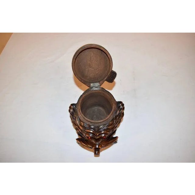 19th C Black Forest Carved Humidor For Sale - Image 4 of 6