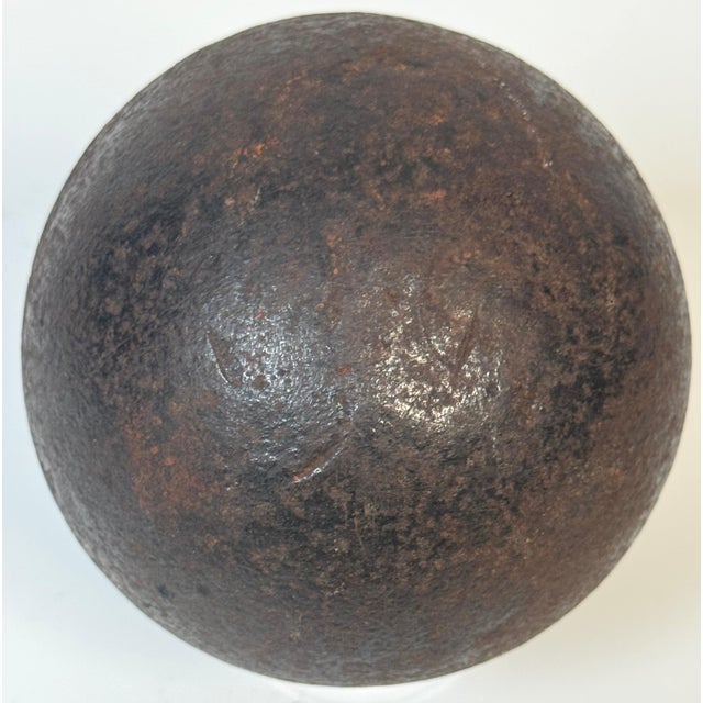 Pair Confederate Civil War Cast Iron Cannonballs with Century Ormolu Mounts For Sale - Image 13 of 18