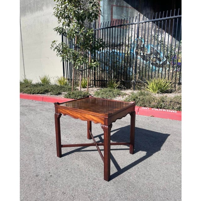 Chippendale Vintage Mahogany Chippendale Heritage Side Table For Sale - Image 3 of 6