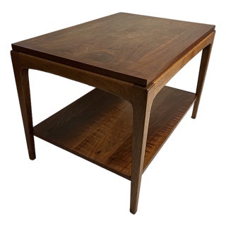1960s Lane Rhythm Walnut Side End Table Mid Century Danish Modern For Sale