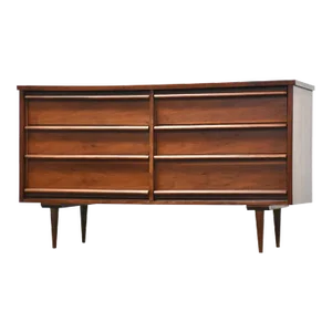 1960s Refinished Walnut Mid Century Dresser