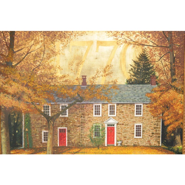 Wood John Styga Oil Painting, 'The Clausen House' For Sale - Image 7 of 18