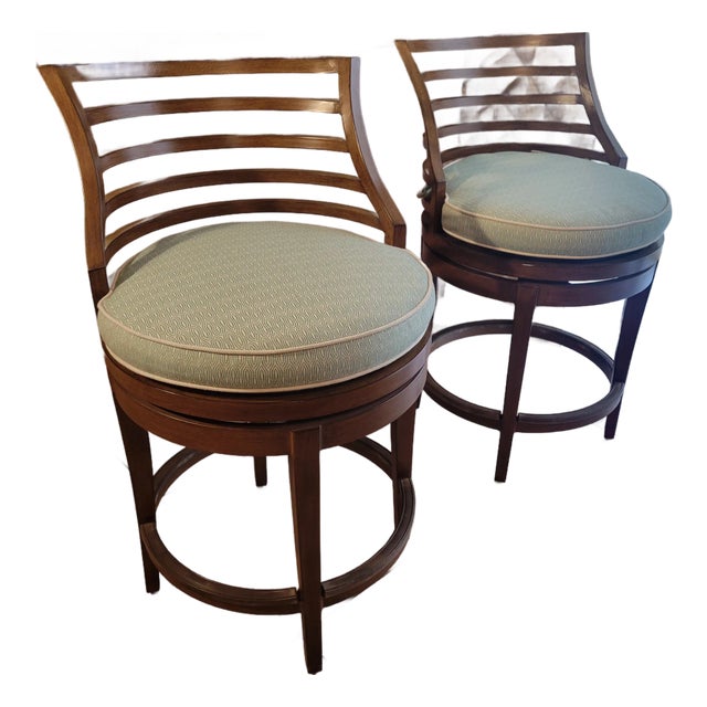 1980s Tommy Bahama Counter High Stools-2 Piece For Sale
