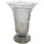 20th Century Art Deco Etched Carved Glass Vase With Ornamental Motifs For Sale