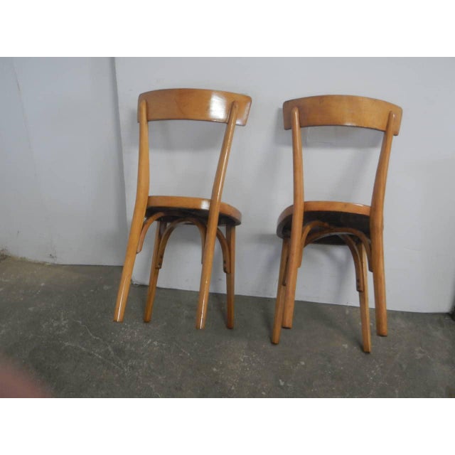 Bistro Beech Chairs, 1970, Set of 6 For Sale - Image 6 of 13