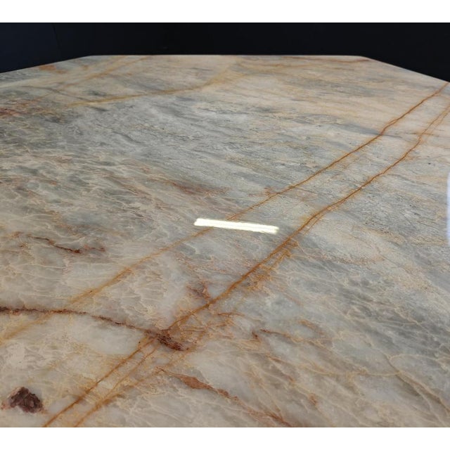 Italian Octagonal Marble Dining Table, 1970s For Sale - Image 12 of 14