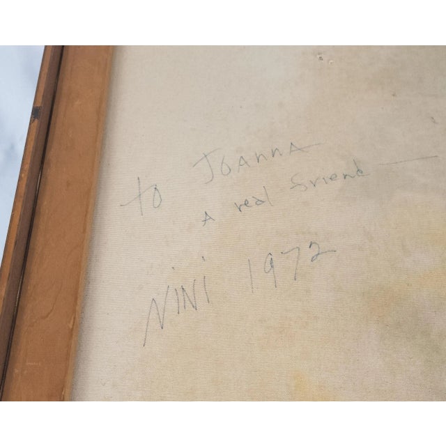 Mid-Century Modern Abstract Tissue Paper Collage on Canvas For Sale - Image 10 of 11