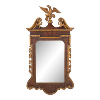 George II Style Mahogany & Parcel Gilt Mirror For Sale