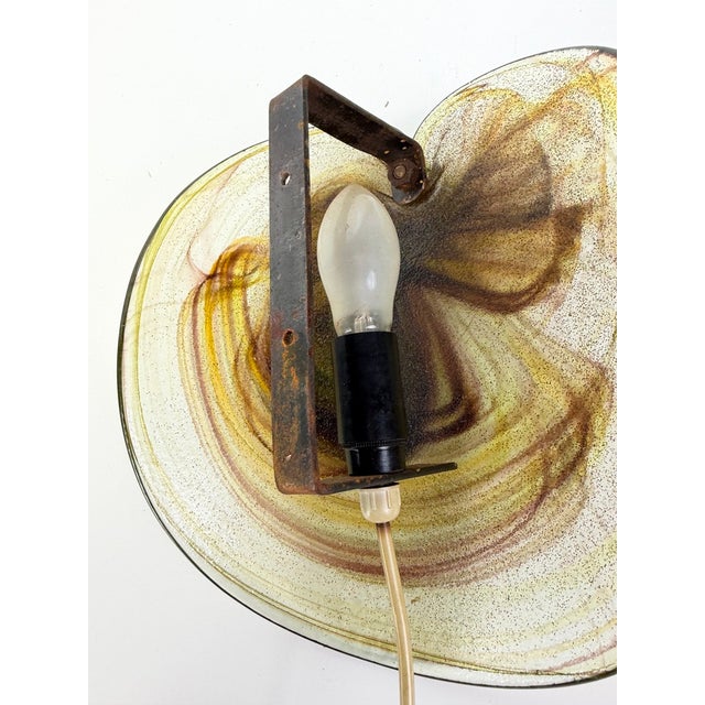 Holmegaard Vintage Glass Wall Lamp by Per Lütken for Holmegaard, Denmark, 1970s For Sale - Image 4 of 9