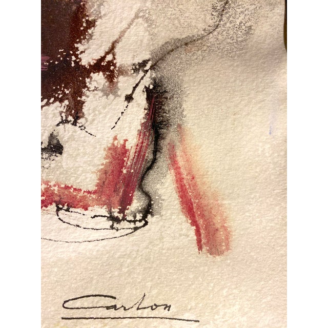 Mid 20th Century Norman Carton Original Painting Abstract Expressionist Mid-Century Modern Art New York Signed For Sale - Image 5 of 14