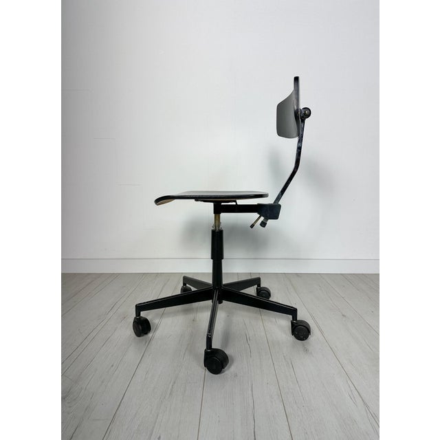 1950s Vintage Black Architect Desk Chair by Jørgen Rasmussen for Labofa, 1950s For Sale - Image 5 of 15