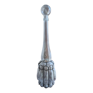 Mid-20th Century Italian Caged Blown Glass Decanter With Glass Stopper