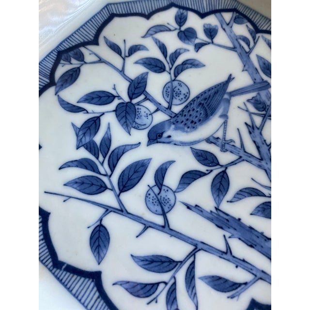 Chinese Early 20th Century Chinese Porcelain Hand Painted Signed Bird Trinket Octagon Dish For Sale - Image 3 of 6