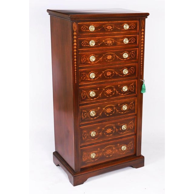 Antique Edwardian Wellington Chest by J Shoolbred, 1900 For Sale - Image 15 of 17