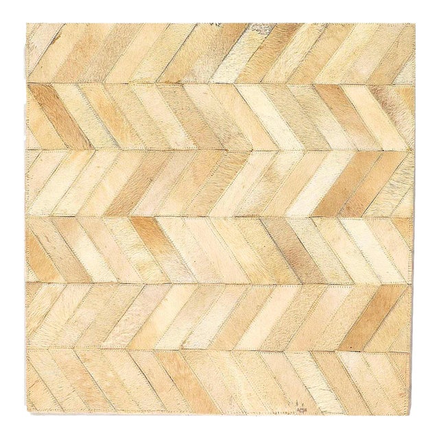 Pasargad DC Beige Modern Cowhide Rug Sample For Sale