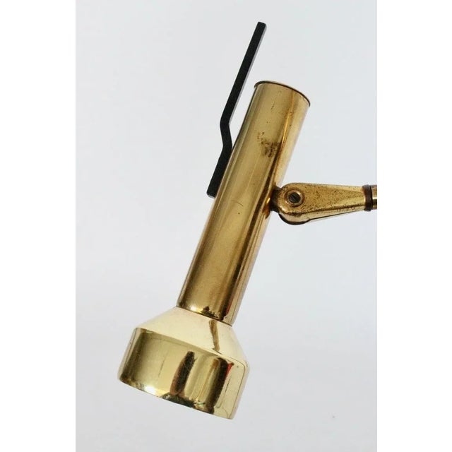 Gerald Thurston for Lightolier Style Adjustable Bright Brass Desk Lamp, 1960s For Sale - Image 12 of 13