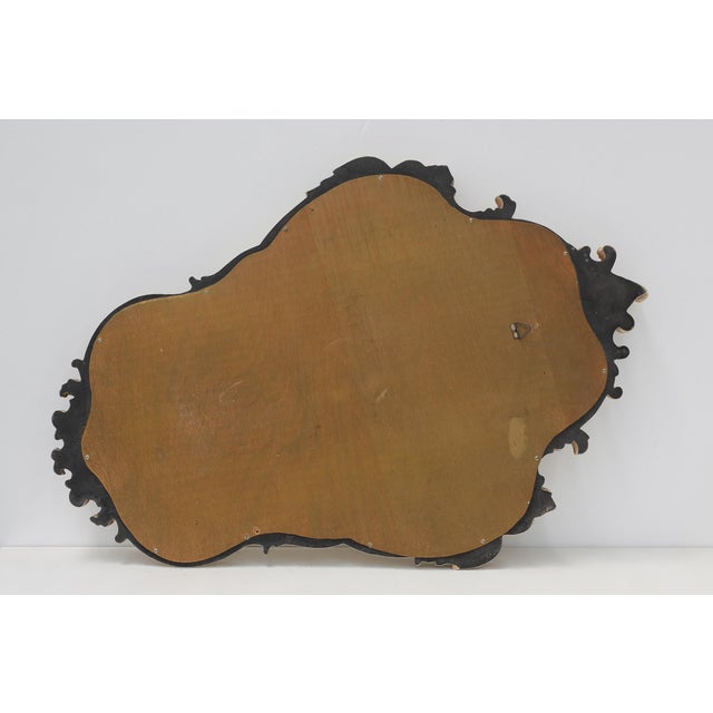 20th Century Rococo Italian Cream and Gilt Wall Mirror with Shell Crest, 1950s For Sale - Image 11 of 12