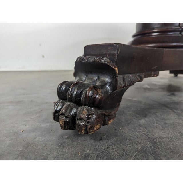 Vintage English Mahogany Table For Sale - Image 4 of 9