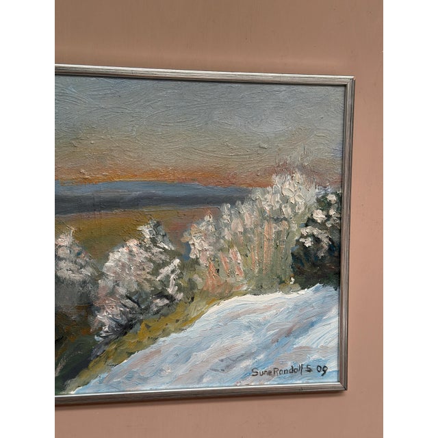 Sune Randolfs, Winter Landscape, 1960s, Oil on Panel, Framed For Sale - Image 11 of 18