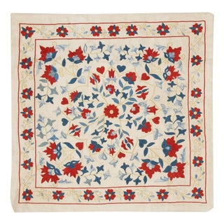 20"x21" Embroidered 100% Silk Cushion Cover. Accent Pillow. Handmade Pillowcase For Sale