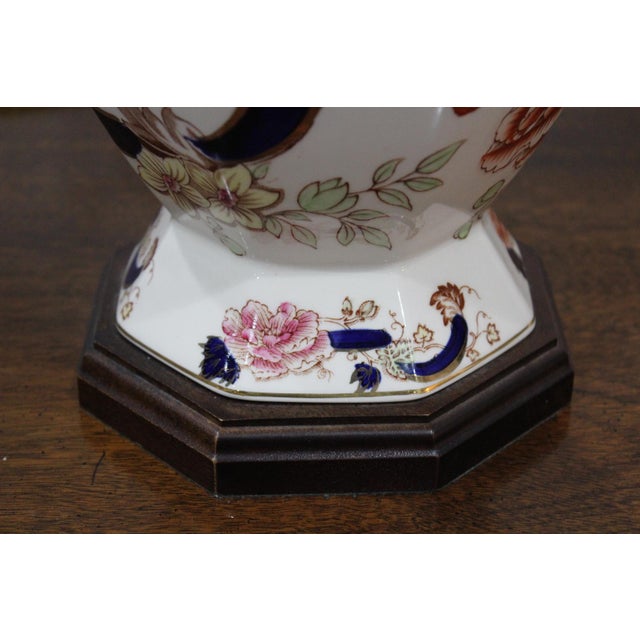 1970s Mason's Ironstone Blue Mandalay Lamps - A Pair For Sale - Image 9 of 12