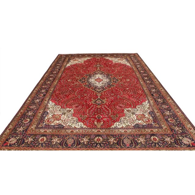 Tabriz Rug with Mahi Pattern For Sale - Image 4 of 11
