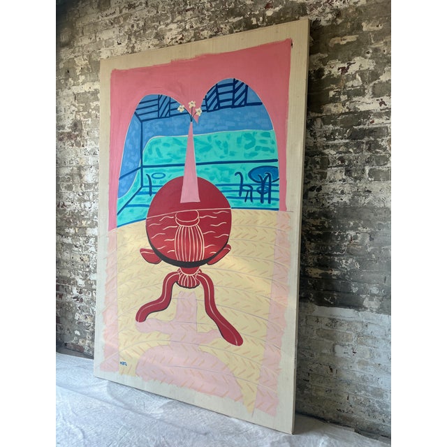 1990s Oversized Canvas Art For Sale - Image 4 of 7